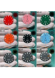 Nh35 watch double dial new C3 luminous modified craft watch skx007 SKX006 small millimeter 28.5mm abalone nh35 universal