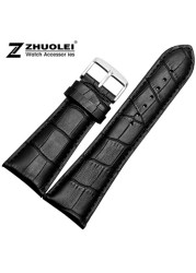 Watch Strap 23mm 24mm 26mm 28mm Big Width Black Brown Mens Crocodile Genuine Leather Watch Strap Band Bracelets Free Shipping