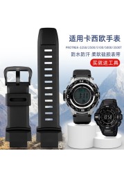 Watch strap suitable for Casio Mountaineering Series PRG-260 / 270 / 500 PRW-3500 / 2500 / 5100 silicone strap 18mm