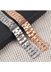 Replacement Metal Strap for VC 47040 Series Stainless Steel Watchband 7mm8mm Silver Men's Watch Bracelet Chain Replacement Meta