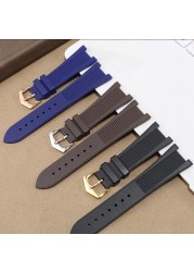 High Quality 25mm Rubber Silicone Watch Strap for Patek PP 5711/5712G Nautilus Wristband Men Women Dedicated Prong Bracelet