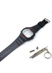 Resin Watches Watches Bezelfor Casio G-SHOCK DW5600 GW-B5600 DW5100 Waterproof Sport Silicone Strap Case With Tool