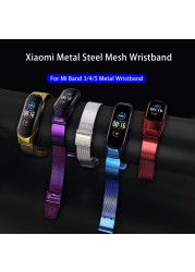 Metal Bracelet for Mi Band 2 3 4 5 6 NFC Stainless Steel Replacement Strap for Xiaomi Mi Band 5 Band4 Strap Miband 5 Accessories