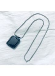 Metal Necklace Pendant For Apple Watch 45mm 44mm 42mm 38mm 41mm Replacement Strap Compatible For iWatch Series 7 6 5 4 3 2 1 SE