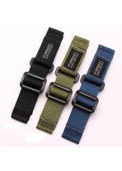 Hot Top Nylon Dark Blue Watch Strap for S-Eco No. 5 007 Series Sport Watchband 20mm 22mm 24mm Band