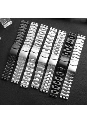 Fine Steel Watchband Double Convex Mouth For Swatch Watch YCS YAS YGS Iron Men And Women Steel Watch Strap 19mm Wristband