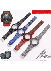 Watch accessories resin strap 16mm for camouflage Casio g-shock GLS GD GA110 GA100 GD120 sports watch for men and women