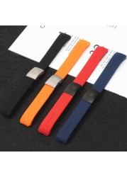 Soft Silicone Watch Band 21mm Fit For Tissot Strap For T013 T047 Rubber T-sports Watchband Waterproof For T013420A T047420A