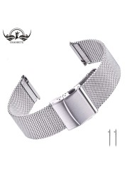 Stainless steel mesh watch band for men women, quick release mesh watch straps 16mm 18mm 19mm 20mm 21mm 22mm