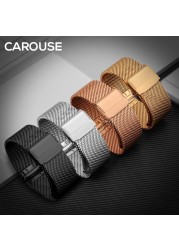 Carouse - Milanese Stainless Steel Watch Band, for Samsung Galaxy Watch, 12/13/14/16/17 18mm 19mm 20mm 22mm