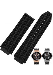 Specific Brand Male Strap For HUBLOT Hublot Rubber Rubber Strap Watch Accessories Black 25*19mm