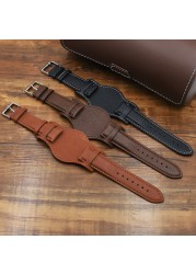 Genuine Leather Watchband 18mm 20mm 22mm Replacement Soft Watch Strap Coffee Black Brown Men Wrist Bracelets Sport Watches