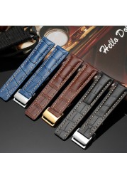 Soft Leather Watch Straps, 20mm, 22mm, 24mm Breitling Watch Strap, Leather, Black, Brown, Blue