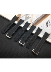 New 20mm Watchband Curved End Silicone Rubber Watch Band with Metal for Omega Watch Band Seamaster 300 Aqua Terra AT150 8900 Tools