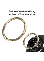 Bezel Ring For Samsung Galaxy Watch 4 Classic 46mm Gear S3 Frontier Metal Anti-scratch Cover Watch 4 46mm Accessories