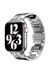 Luxury Stainless Steel Strap for Apple Watch Band Series SE/6/5/4/3/2 38mm 42mm for iWatch 7 41mm 45mm Metal Business Bracelet