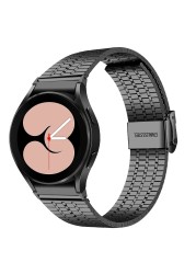 No Gaps Strap for Galaxy Watch 4 Band 44mm 40mm Adjustable Stainless Steel Bracelet for Samsung Galaxy Watch 4 Classic 42mm 46mm