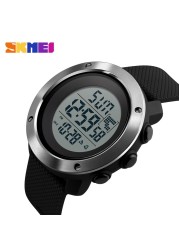 SKMEI - Simple Men's Digital Work Watch, PU Strap, Multifunctional LED Display, 5 Bar Water Resistant, 1267