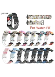 Printed Silicone Strap for Huawei Smart Watch, Soft Water Resistant Sport Watch Band Accessories