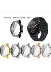 Soft TPU Full Screen Protector Edge Frame Case For Huawei-Watch GT 2 Pro ECG GT2 Pro . Protective Stripe