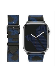 Leather Strap for Apple Watch Band 7 45mm 41mm Smart Watch Bracelet Wristband for iWatch 6 5 4 3 SE 44mm 42mm 40mm 38mm Korea