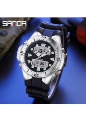 Sanda Top Luxury Sports Men Casual Quartz Watch Military Style Watches Men Waterproof S Shock Male Clock Relogio Masculino 3009