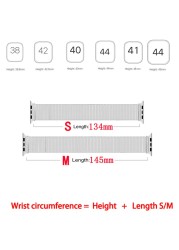 Elastic Strap for Apple Watch Band 44mm 42mm 45mm Printing Stainless Steel Band for iWatch Series 7 6 5 4 3 SE 38mm 40mm 41mm