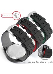 Arc interface silicone strap men women universal bracelet 20mm 22mm rubber watchband outdoor sports wristband