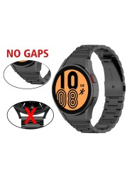 no gaps stainless steel band for samsung galaxy watch 4 classic 46mm 42mm strap matel correa galaxy watch 4 44mm 40mm bracelet