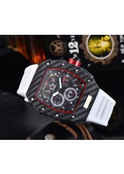 Automatic date watch limited edition men's watch luxury brand full-featured quartz watch silicone strap