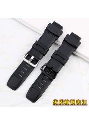 Rubber Wrist Strap For Casio PROTREK PRG-260/270/550/250 PRW-3500/2500/5100 Replacement Black Bracelet 18mm Silicone Watches