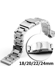 18 20 22 24mm Solid Stainless Steel Watches For Galaxy Watch Galaxy 3/4 41 40mm For Seiko Huawei Gt 2 Metal Business Bracelet