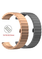 16/18mm/20mm/22mm for Samsung Gear S3 42 46mm soprt band for seiko huawei gt 2 for galaxy watch 4 active 40 44mm metal strap