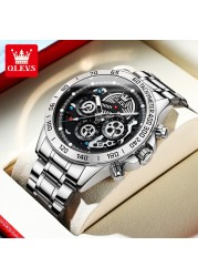 OLEVS Sport Mens Watch Luxury Brand Waterproof Quartz Wristwatch Military Chronograph Watches for Men Date Clock Man Watch