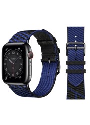 Nylon Strap for Apple Watch Band 44mm 45mm iWatch 38mm 42mm 44mm Jump One Round Bracelet for Apple Watch 7 6 5 4 3 SE