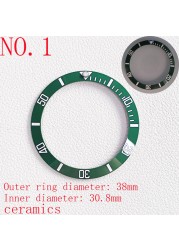 Black/Blue/Green Mens Watches Replacement Accessories Watch Face Bezel Ceramic Insert for 40mm Sub-automatic 38mm