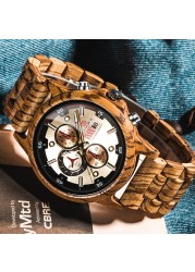 Kunhuang Wooden Watch Men Watches Customized Watches Personality Creative Design Logo Letter Engraved Carved Clock