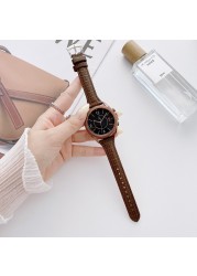 20mm 22mm Women Thin Leather Strap For Samsung Active 2 40/44mm Strap For Gear S3 Frontier Band Loop For Huawei GT/2/Pro Bands