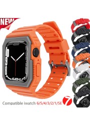 Sport Strap for Apple Watch Band 7 41mm 45mm Series Se 6 5 4 3 44mm 42mm Transparent Silicone Strap Bracelet for iWatch 38mm 40mm