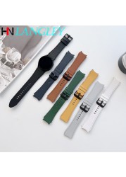 20mm Leather Band Watch For Samsung Galaxy 4 Classic 42mm 46mm Watch 4 40mm 44mm Geunine Leather Sport Bracelet writswaves