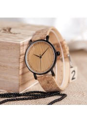 Bobo Bird Wood Watch Men Bamboo Relogio Masculino Wristwatch with Silicone Leather Band Strap Great Gift