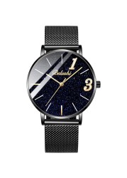 Men's quartz rose gold black stainless steel luxury fashion simple wrist watch