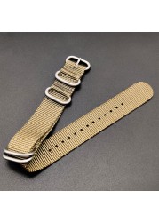 Men Diving Watch Accessories 20mm 22mm Generic Watchband NATO Strap Nylon Rubber Waterproof Strap Steel Strap Sport Strap