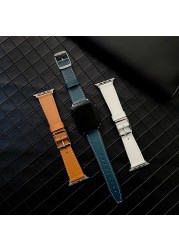 Leather Strap for Apple Watch Band 7 45mm 41mm Soft Sport Band Wristband for iWatch 6 5 4 3 SE 44mm 42mm 40mm Band Coeera