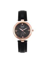 Leisure simple diamond flower inlaid women's quartz watch fashion leather strap women's watch