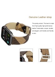 Plaid Pattern Strap for Apple Watch Band 44mm 42mm 40mm 38mm Genuine Leather Wristband Strap Bracelet for Iwatch Series 7 6 Se 54