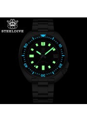 SD1970T Steelediue Brand 44mm Men's PT5000 Automatic Movement Diving Watch With Ceramic Bezel