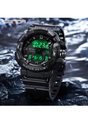 SANDA - Men's Sports Watches, Quartz, Military, Water Resistant, S-Shock, Male