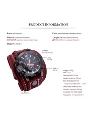 Men's Quartz Watches Jisingshu Luxury Wristwatch 2022 Cowhide Watch Band Punk Style Men's Watch Genuine Leather Wide Bracelets