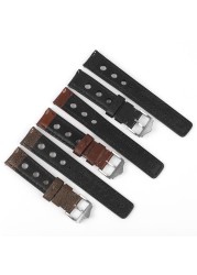 Leather Watchband Lychee Style Watch Strap 18mm 20mm 22mm 24mm Metal Buckle Lock Replacement Women Men Watch Band